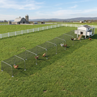 PawHut - Tunnel à poules extra long pour l’extérieur, 354 po x 39 po, acier galvanisé-Ouvertures en maille fine réduisent les risques potentiels liés aux prédateurs extérieurs  
