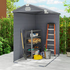Outsunny - Abri de jardin 4,5 pi x 6 pi-Toit incliné pour éviter l'accumulation d'eau
