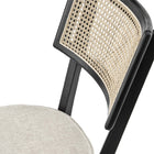 Modway - Caledonia Tissu tapis Chaise à manger Ensemble de 2 - Noir beige-10