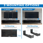 Mount-It! - Supports universels pour barre de son, pour installation sur téléviseur ou au mur-Compatible avec des barres de son d'une profondeur comprise entre 8,9 cm et 15,5 cm