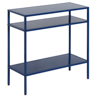 Hudson&Canal - Table d'appoint rectangulaire Ricardo 61 cm (24 po) de largeur par - Bleu Mykonos-Un design contemporain moderne pour votre salon, votre chambre et plus encore