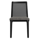 Modway - Monarch Bois et rotin Fauteuil d’appoint de salle à manger - Noir Noir Gris-8