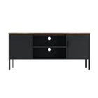 Manhattan Comfort - Meuble TV moderne Landen 47,3 po - Noir-Meuble TV moderne en métal pour salon
