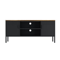 Manhattan Comfort - Meuble TV moderne Landen 47,3 po - Noir-Meuble TV moderne en métal pour salon