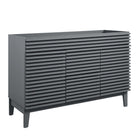 Modway - Render 48" Meuble de toilette de salle de bain compatible double lavabo (non inclus) - Gris-7