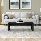 Hudson&Canal - Table basse rectangulaire Oswin , 48 po de largeur, grain noir-Caractéristiques assemblage facile