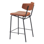 Zuo - Charon Tabouret de comptoir - Vintage Brun - Ensemble de 2-7