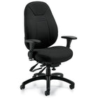 Global - Fauteuil à basculements multiples à dossier moyen avec Schukra ObusForme Comfort - Noir-Fauteuil à basculements multiples à dossier moyen avec Schukra