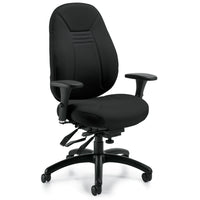 Global - Fauteuil à basculements multiples à dossier moyen avec Schukra ObusForme Comfort - Noir-Fauteuil à basculements multiples à dossier moyen avec Schukra