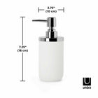 Umbra JUNIP - Pompe à savon liquide et gel hydroalcoolique 295ml, Chrome Blanc-6