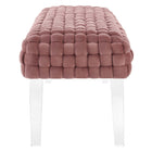Modway - Prologue Tissé Performance Velvet Ottoman - Rose poussiéreuse-Construction solide