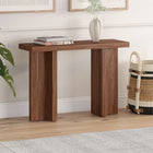 Hudson&Canal - Console Dimitra 42" L - Noyer satiné-Finition en noyer satiné aspect bois