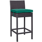 Modway - Convene Terrasse extérieure Tissu Tabouret de bar - Espresso Green-Pour divertir ou pour un usage quotidien