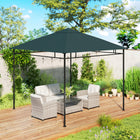 Outsunny - Remplacement de toit pour gazebo carré 10 pi L x 10 pi l, toile supérieure protégée UV, gris-Résistant aux UV pour offrir un abri parfait contre le soleil