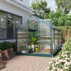 Outsunny - Serre de 6 pi x 10 pi pour extérieur avec gouttière et fenêtre de toit-Permet de faire pousser des semis, de cultiver des plantes tropicales ou de prolonger la saison de croissance pendant les hivers doux  
