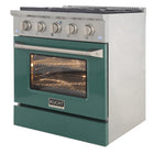 Kucht - 30 po Série KDF Cuisinière Pro Style au gaz naturel - Acier inoxydable/Vert-Garantie limitée du fabricant de 2 ans