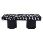 Zuo - Botoia Banc - Noir/Blanc-Bois de pin peint offrant chaleur naturelle et durabilité
