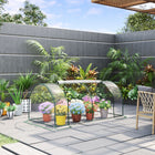 Outsunny - Serre mini 6 pi x 3 pi x 2,6 pi pour plantes avec portes à fermeture éclair-Idéale pour prolonger la saison de croissance des plantes et les protéger des intempéries extrêmes  
