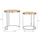 Zuo - Bari Tables gigognes - Naturel - Ensemble de 2-6