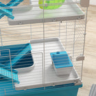 PawHut - Cage pour Hamster 6 Niveaux 32 po avec Tunnels et Tubes - Bleu Clair-Couleur : Bleu clair