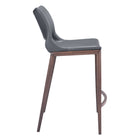 Zuo - Ace Tabouret de comptoir - Dark Gris/Noyer - Ensemble de 2-Dimensions: 22,4 po L x 20,1 po L x 37,2 po H
