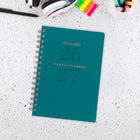 AT-A-GLANCE - Agenda scolaire hebdomadaire/mensuel Signature Lite 2026-2027 - 8 1/2 po H x 5 3/8 po l - sarcelle - bilingue-Pochette en poly double face