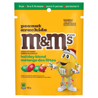 M&M's - Chocolat aux cacahuètes rouges et vertes - 165 g-Fabriqué avec des cacahuètes grillées et de vrais bonbons au chocolat au lait recouverts de coquilles de bonbons rouges et vertes pour les fêtes