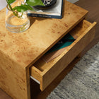 Modway - Hudson Bois de burl à 1 tiroir Table de chevet, Naturel-Table d’accent polyvalente