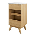 Modway - Soma 18" Vanette de salle de bain - Oak White-Trous centraux de 8"
