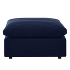 Modway - Commix Sunbrella Terrasse extérieure Ottoman in Marine-Cadre en aluminium revêtu en poudre