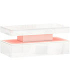 HOMCOM - Table basse LED avec 2 tiroirs - blanc-Bandes LED RGB intégrées avec différentes couleurs et modes, contrôlées précisément par la télécommande incluse