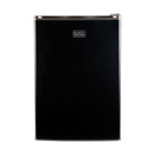 BLACK+DECKER - 3,2 pi³ Mini-frigo autonome avec congélateur, noir-Compact et élégant : le design élégant et moderne - disponible en noir, en vinyle aspect inox et en blanc - est parfait pour les dortoirs universitaires, les bureaux, les garages, les bars à domicile, les petits appartements et les véhicules récréatifs