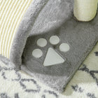 PawHut - Arbre à griffer pour chat 18 po avec maison et jouet suspendu - gris-Les tons élégants de beige s'harmonisent facilement avec la décoration existante de votre maison 