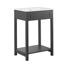 Modway - Altura 24" Vanette de salle de bain - Gris blanc-Armoire de toilette moderne pour salle de bain