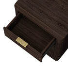 Manhattan Comfort - Table de nuit moderne Evelyn 20" à 3 tiroirs - Marron-Conception de base de balai à plateforme surélevée permettant un nettoyage facile