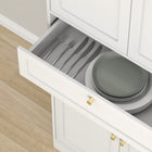 HOMCOM - Armoire de cuisine haute 72,4 po avec portes - blanc-Matériaux : Panneau de particules 