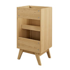 Modway - Soma 18" Armoire de toilette de salle de bain (lavabo non inclus) - Chêne-Finition du grain du bois