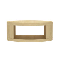 Manhattan Comfort - Table basse ronde contemporaine Alure 36" - Chêne naturel-Table basse ronde au design épuré et moderne