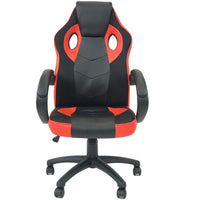 Nicer Furniture - chaise de jeu réglable ergonomique - rouge-Le design de style course fonctionne comme chaise de jeu et chaise de bureau.  
