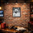 Frameworth - Bobby Orr serie classique 1976 Coupe Canada - toile encadree - 18.5" x 22.5"-Toile d'art de qualite museale professionnellement etiree et encadree dans un cadre noir elegant
