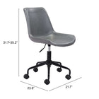 Zuo - Byron Chaise de bureau - Gris-8
