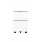 Meuble De Rangement Trois Tiroirs Gry Mattr - Blanc-Meuble de rangement vertical mobile avec deux tiroirs et un tiroir pour dossiers de format lettre ou légal (dossiers non inclus)