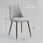 HOMCOM - Chaises de salle à manger avec revêtement toucher velours - gris - lot de 6-Patins de pieds réglables pour garder les chaises stables et équilibrées sur des sols irréguliers