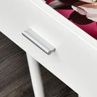HOMCOM - Bureau d'ordinateur avec tiroir réversible multifonction - 47,2 po L x 23,6 po l x 29,9 po H - blanc-Élégant et contemporain, ce bureau de style industriel s’accorde avec toute décoration intérieure