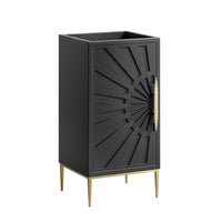Modway - Awaken 18" Armoire à coiffeuse de salle de bain - Noir-Armoire de toilette moderne pour salle de bain