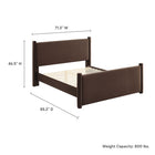 Modway - Rael Performance Velvet Lit plateforme Queen, Marron chocolat-8