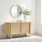 Modway - Cadence 63" courbé Buffet - Chêne-Portes coulissantes cannelées