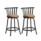 Homy Casa - Tabourets de Bar Industriels Pivotants 24 po et 29 po - Paquet de 2-Design élégant, idéal pour les îlots de cuisine, bars, bistros, pubs et bien d'autres espaces