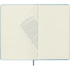Moleskine - Carnet classique, grand format, ligné, bleu corail, couverture rigide (5 x 8,25)-Papier 70 g/m2 sans acide ivoire ligné