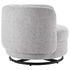 Modway - Relish Tissu rembourré Chaise pivotante - Noir Gris clair-Socle pivotant en métal